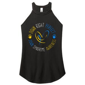 down right perfect down syndrome awareness Women's Perfect Tri Rocker Tank