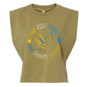 down right perfect down syndrome awareness Garment-Dyed Women's Muscle Tee