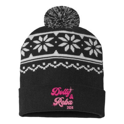 Dolly Reba Pink Groovy Style USA-Made Snowflake Beanie