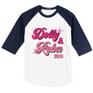 Dolly Reba Pink Groovy Style Baseball Sleeve Shirt