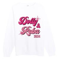 Dolly Reba Pink Groovy Style Premium Crewneck Sweatshirt