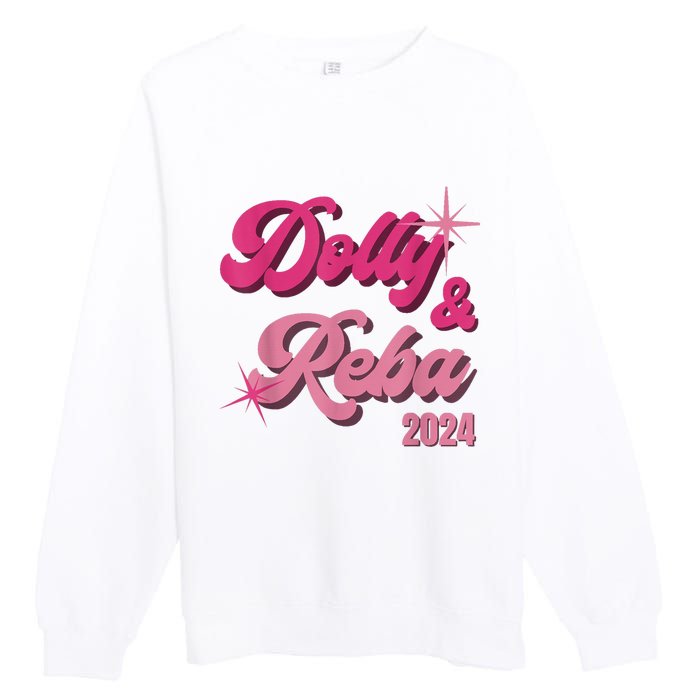 Dolly Reba Pink Groovy Style Premium Crewneck Sweatshirt