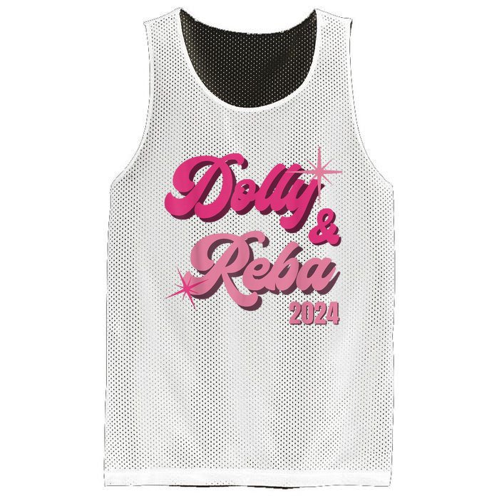 Dolly Reba Pink Groovy Style Mesh Reversible Basketball Jersey Tank