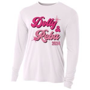 Dolly Reba Pink Groovy Style Cooling Performance Long Sleeve Crew