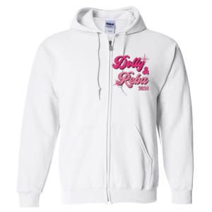 Dolly Reba Pink Groovy Style Full Zip Hoodie