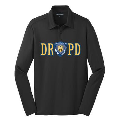 Dog River Police Department Silk Touch Performance Long Sleeve Polo