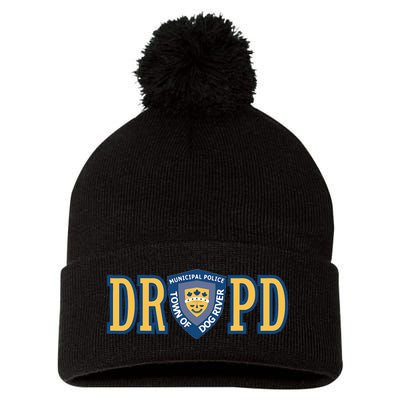 Dog River Police Department Pom Pom 12in Knit Beanie