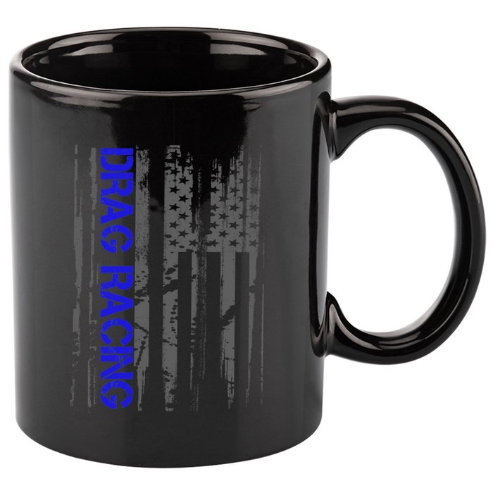 Drag Racer Patriotic American Flag Drag Racing Gift 11oz C Handle Ceramic Mug