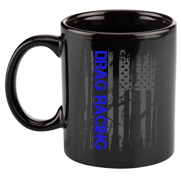 Drag Racer Patriotic American Flag Drag Racing Gift 11oz C Handle Ceramic Mug