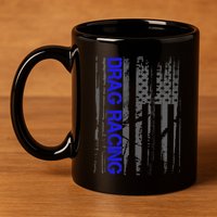 Drag Racer Patriotic American Flag Drag Racing Gift 11oz C Handle Ceramic Mug