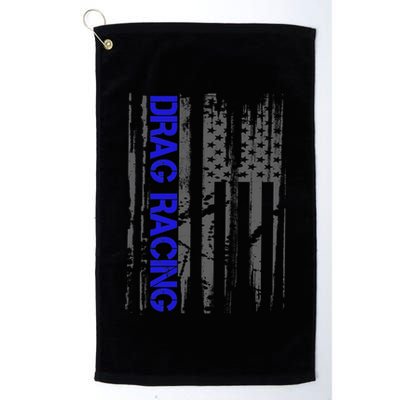 Drag Racer Patriotic American Flag Drag Racing Gift Golf Towel
