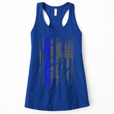 Drag Racer Patriotic American Flag Drag Racing Gift Womens Tank Top