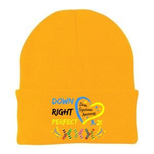 Down Right Perfect Down Syndrome Awareness Knit Cap Winter Beanie