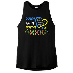 Down Right Perfect Down Syndrome Awareness Ladies PosiCharge Tri-Blend Wicking Tank