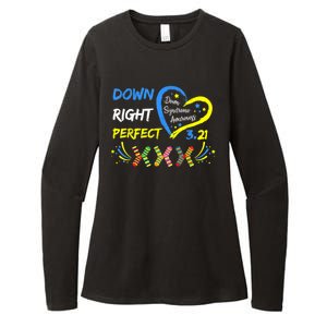 Down Right Perfect Down Syndrome Awareness Womens CVC Long Sleeve Shirt