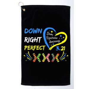 Down Right Perfect Down Syndrome Awareness Platinum Collection Golf Towel