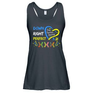 Down Right Perfect Down Syndrome Awareness Ladies Essential Flowy Tank