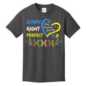 Down Right Perfect Down Syndrome Awareness Kids T-Shirt