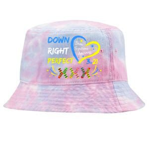 Down Right Perfect Down Syndrome Awareness Tie-Dyed Bucket Hat