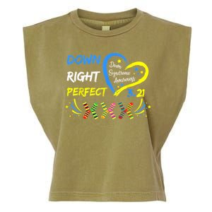 Down Right Perfect Down Syndrome Awareness Garment-Dyed Women's Muscle Tee