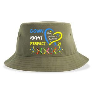 Down Right Perfect Down Syndrome Awareness Sustainable Bucket Hat