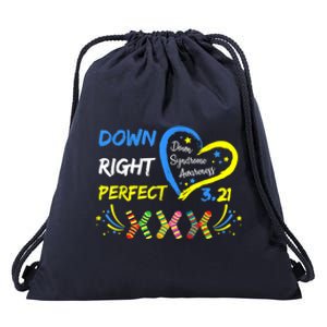 Down Right Perfect Down Syndrome Awareness Drawstring Bag