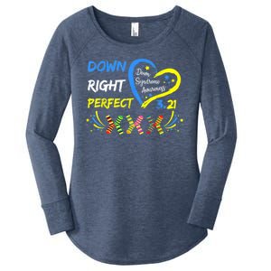 Down Right Perfect Down Syndrome Awareness Women's Perfect Tri Tunic Long Sleeve Shirt