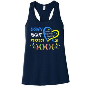 Down Right Perfect Down Syndrome Awareness Women's Racerback Tank