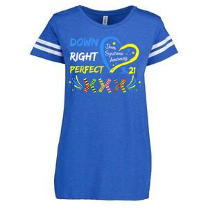 Down Right Perfect Down Syndrome Awareness Enza Ladies Jersey Football T-Shirt