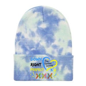 Down Right Perfect Down Syndrome Awareness Tie Dye 12in Knit Beanie