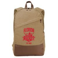 Distressed Retro Panther Party Tailgate Cotton Canvas Backpack