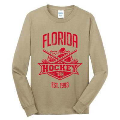 Distressed Retro Panther Party Tailgate Tall Long Sleeve T-Shirt