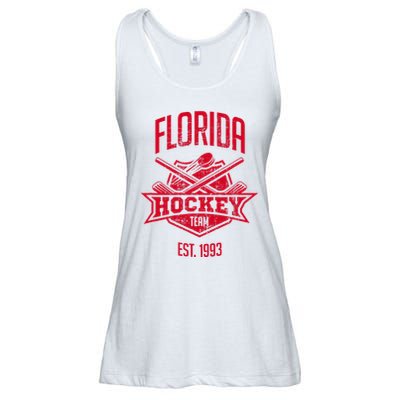 Distressed Retro Panther Party Tailgate Ladies Essential Flowy Tank