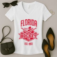 Distressed Retro Panther Party Tailgate Women's V-Neck T-Shirt