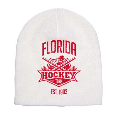 Distressed Retro Panther Party Tailgate Short Acrylic Beanie