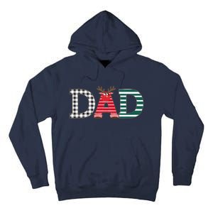 Dad Reindeer Plaid Christmas Holiday Design Tall Hoodie