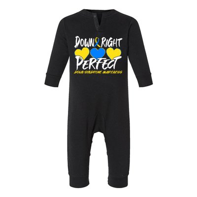 Down Right Perfect Down Syndrome Awareness Infant Fleece One Piece