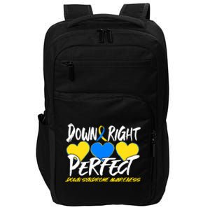 Down Right Perfect Down Syndrome Awareness Impact Tech Backpack