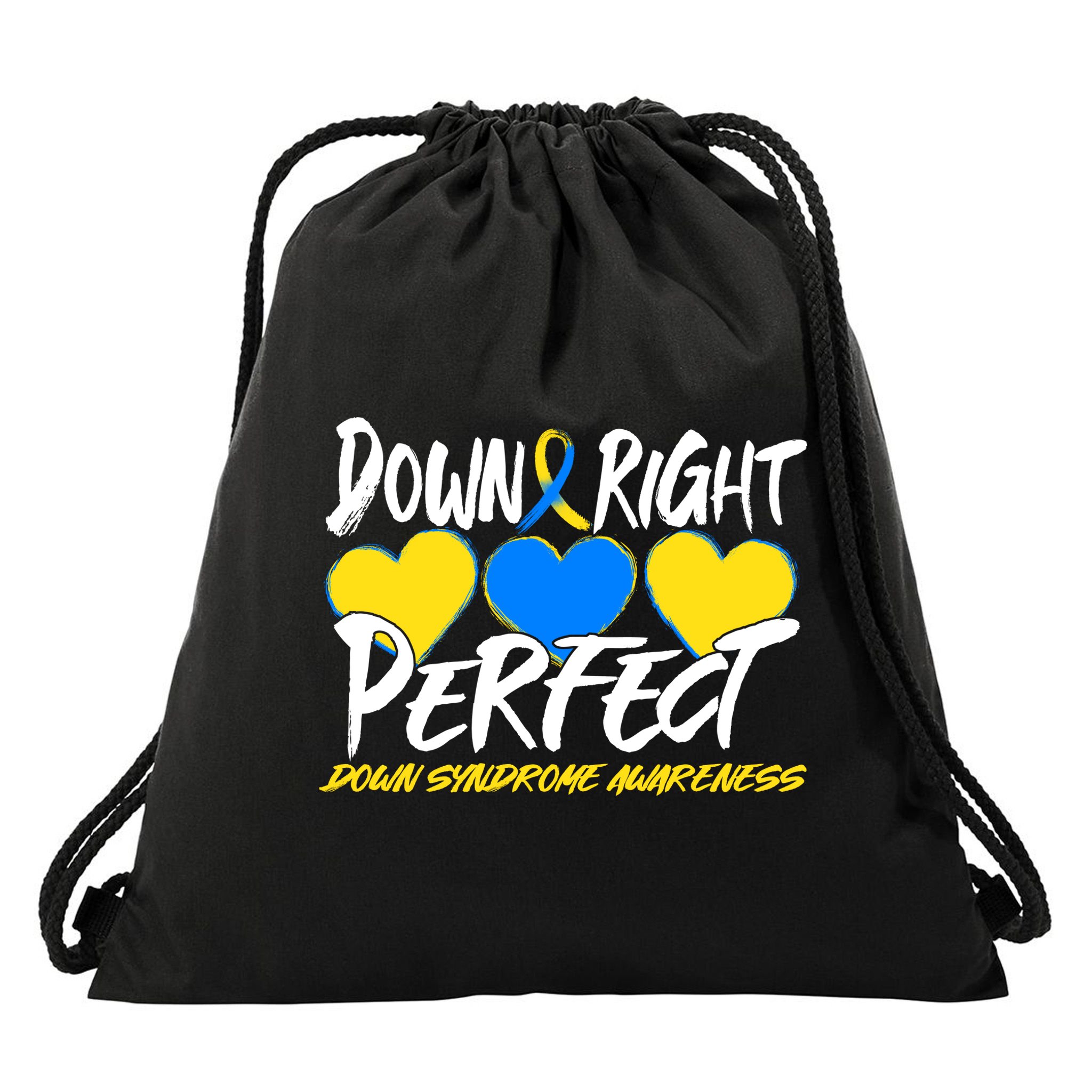 Down Right Perfect Down Syndrome Awareness Drawstring Bag