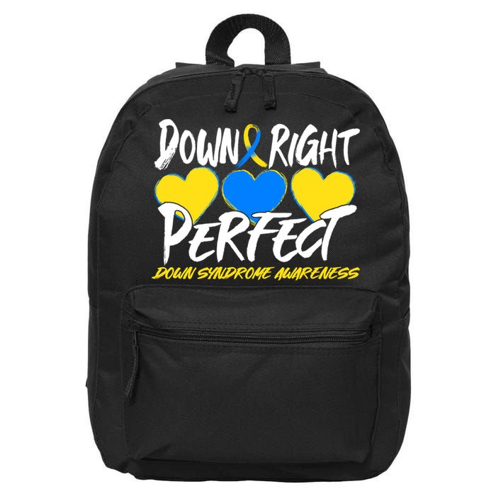 Down Right Perfect Down Syndrome Awareness 16 in Basic Backpack