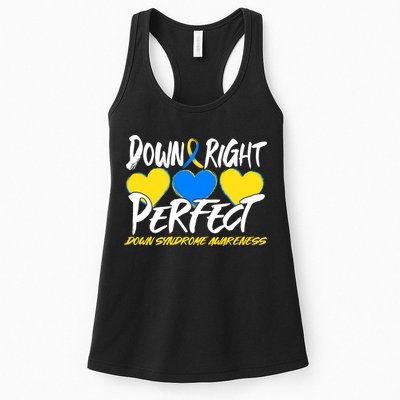 Down Right Perfect Down Syndrome Awareness Womens Tank Top