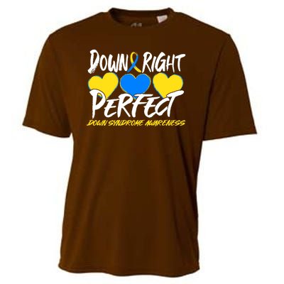 Down Right Perfect Down Syndrome Awareness Cooling Performance Crew T-Shirt