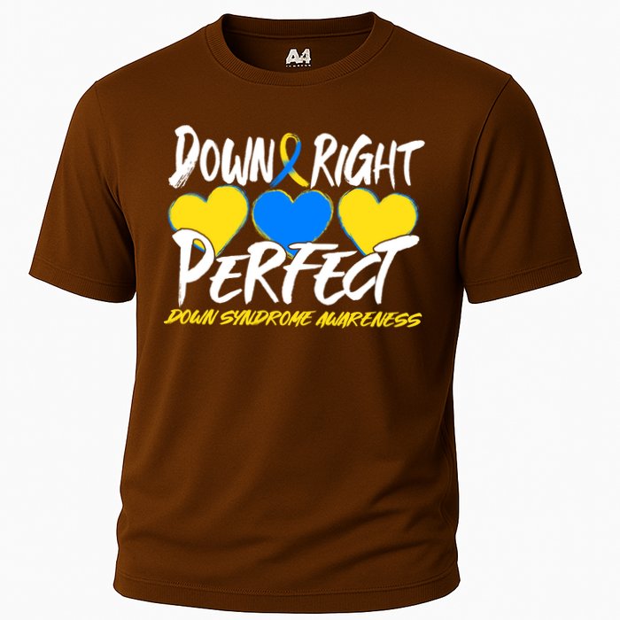 Down Right Perfect Down Syndrome Awareness Cooling Performance Crew T-Shirt