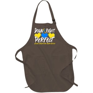 Down Right Perfect Down Syndrome Awareness Full-Length Apron With Pockets