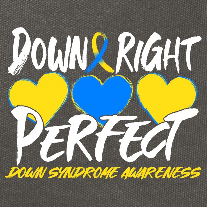 Down Right Perfect Down Syndrome Awareness Cotton Canvas Backpack