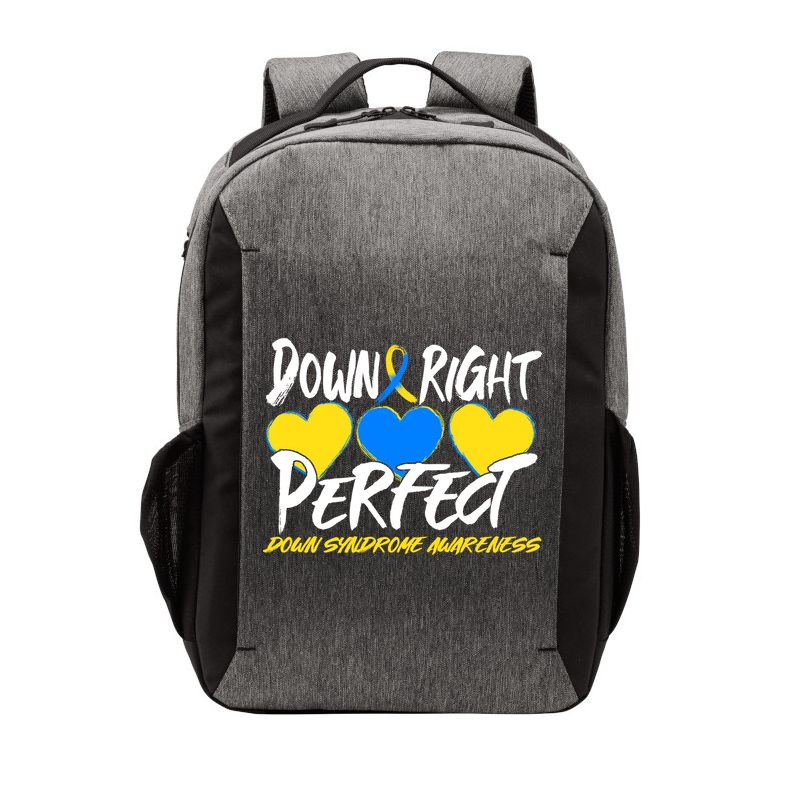 Down Right Perfect Down Syndrome Awareness Vector Backpack