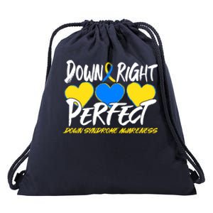 Down Right Perfect Down Syndrome Awareness Drawstring Bag