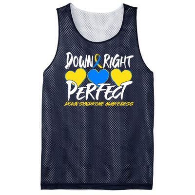 Down Right Perfect Down Syndrome Awareness Mesh Reversible Basketball Jersey Tank