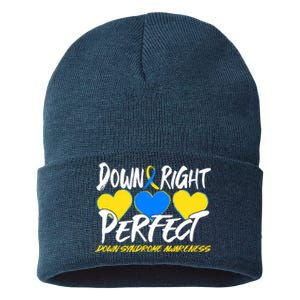 Down Right Perfect Down Syndrome Awareness Sustainable Knit Beanie