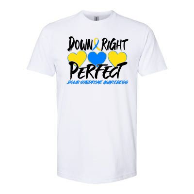 Down Right Perfect Down Syndrome Awareness Softstyle® CVC T-Shirt